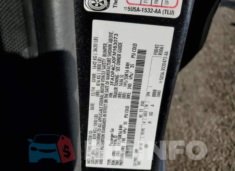 3FADP4CJ0FM163073 Photo# 12