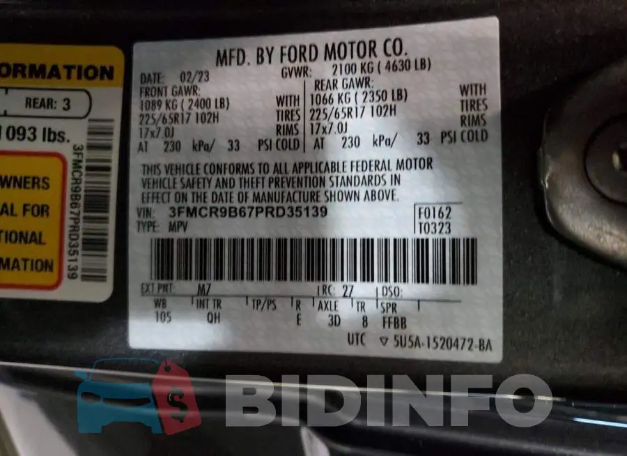 3FMCR9B67PRD35139 Photo# 13