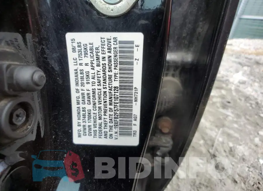 19XFB2F57FE107128 Photo# 13