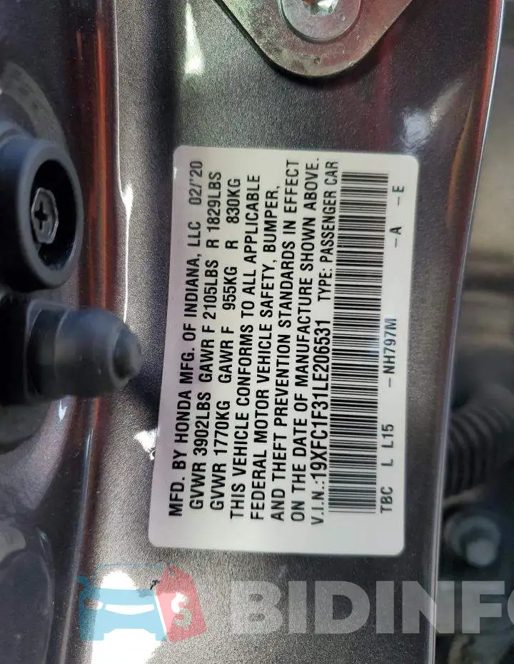19XFC1F31LE206531 Photo# 12