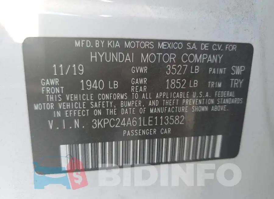 3KPC24A61LE113582 Photo# 12