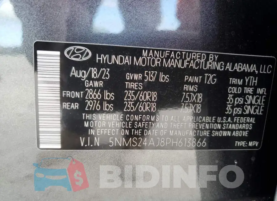 5NMS24AJ8PH613866 Photo# 14