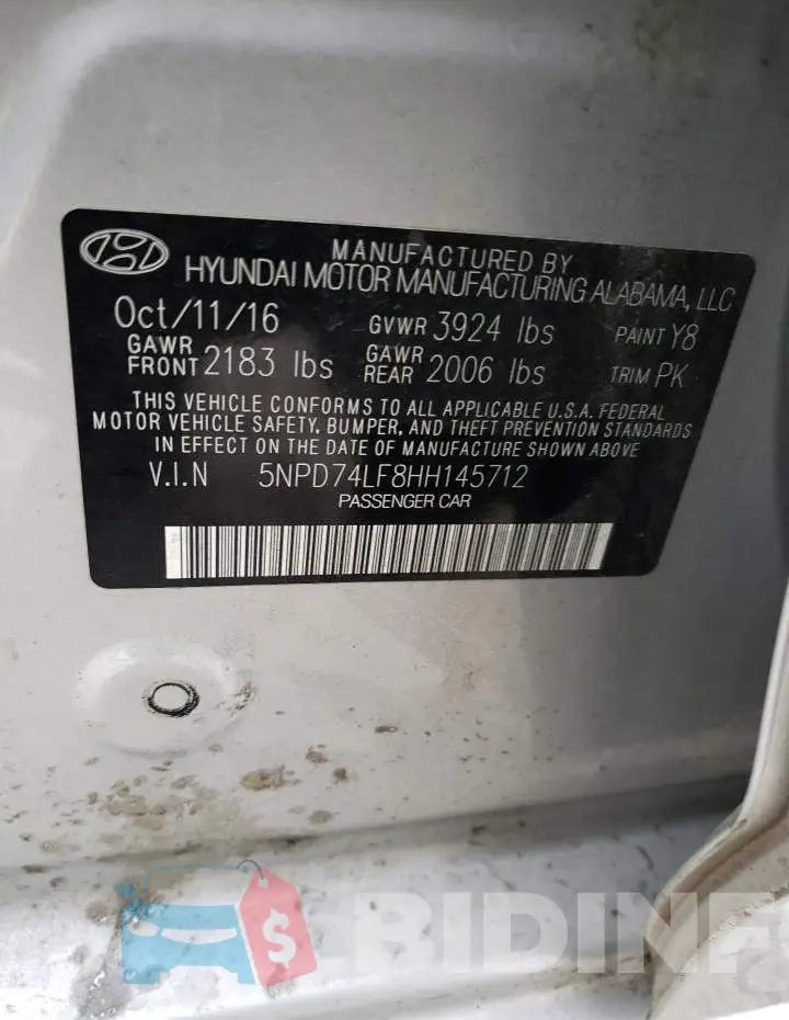 5NPD74LF8HH145712 Photo# 13