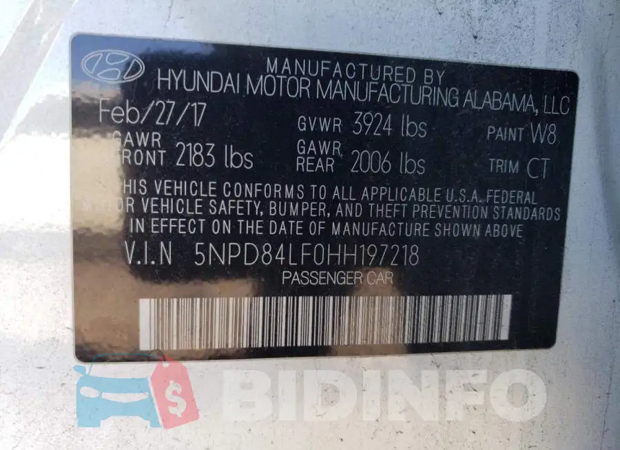 5NPD84LF0HH197218 Photo# 12