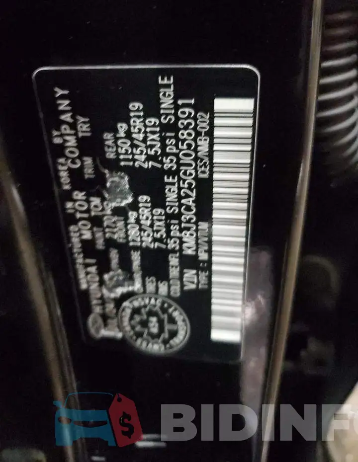 KM8J3CA25GU058391 Photo# 12