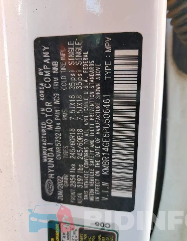 KM8R14GE6PU506461 Photo# 14