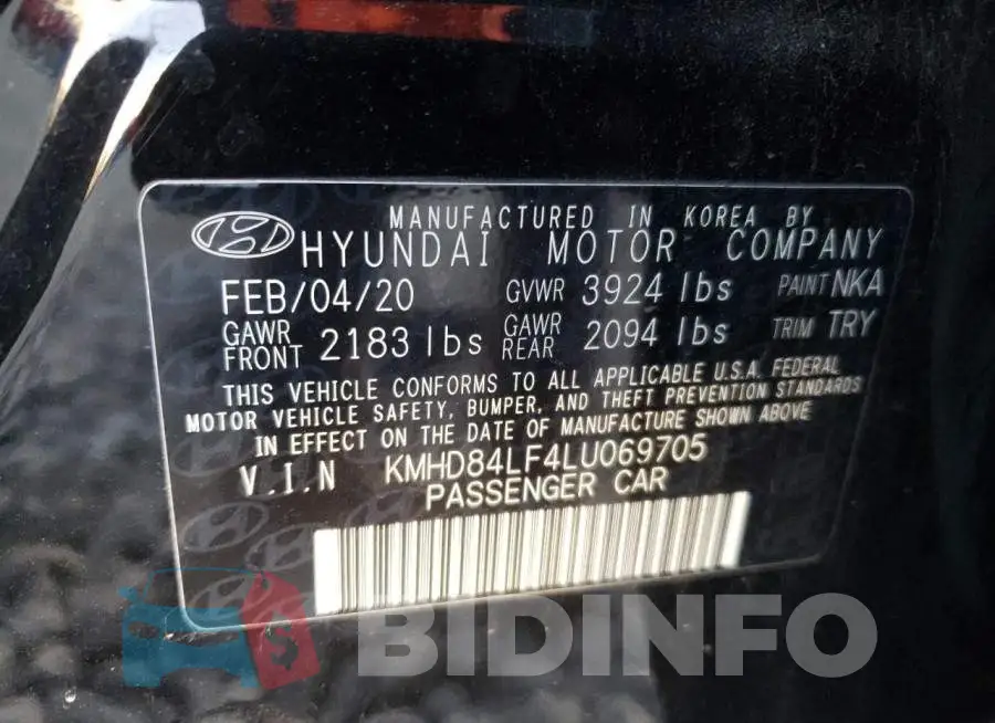 KMHD84LF4LU069705 Photo# 12