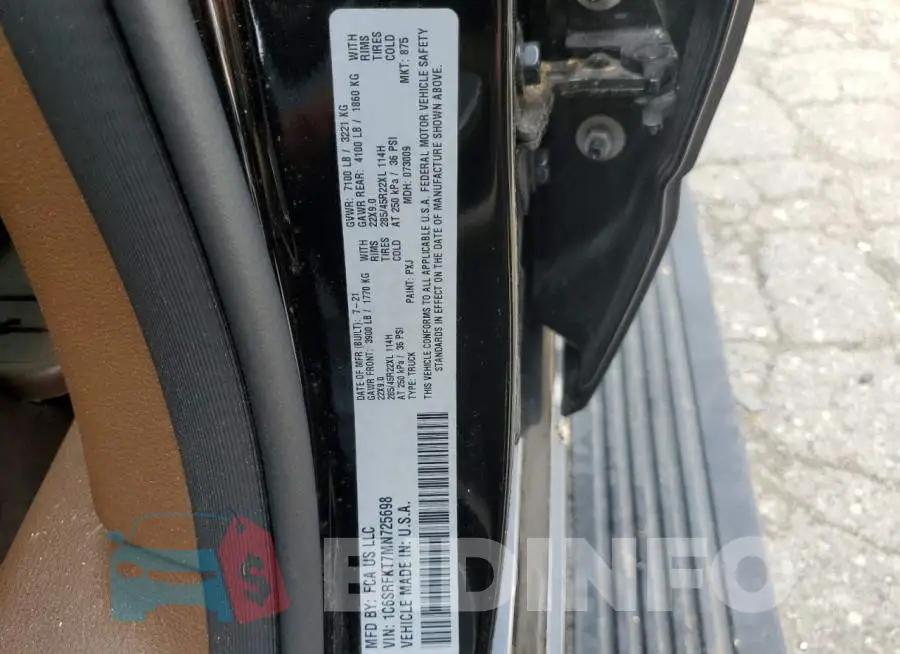 1C6SRFKT7MN725698 Photo# 13