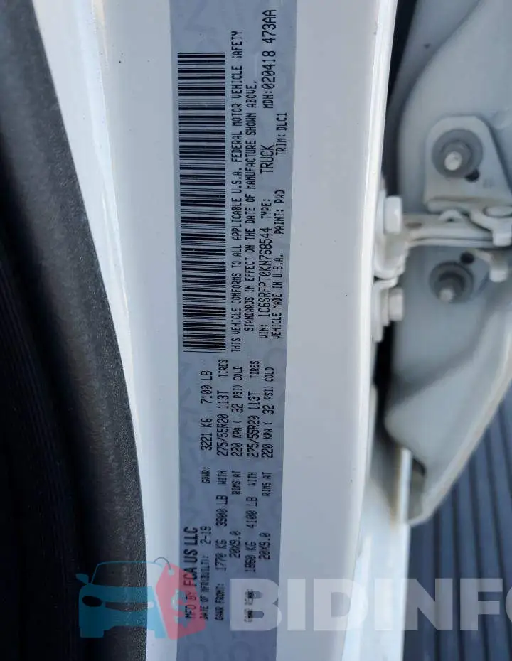 1C6SRFPT0KN768544 Photo# 12