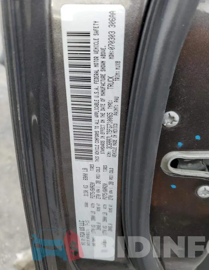 3C6RR7LT5FG710065 Photo# 12