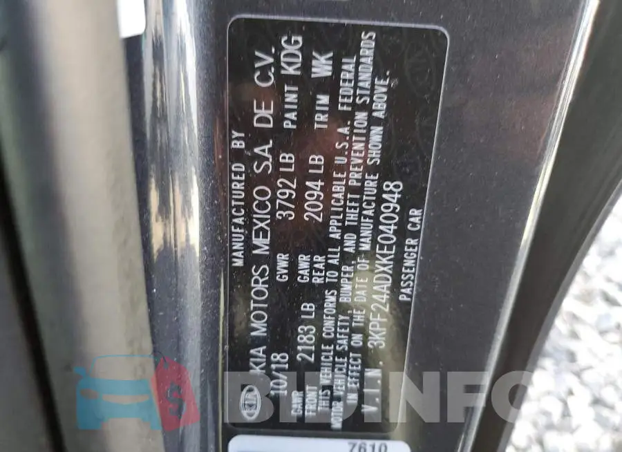 3KPF24ADXKE040948 Photo# 12