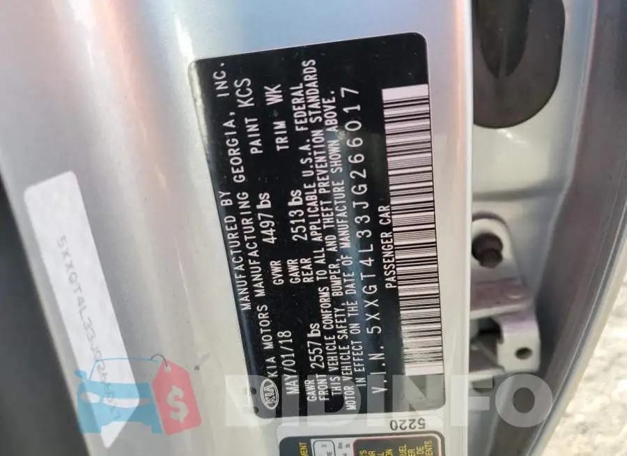 5XXGT4L33JG266017 Photo# 12