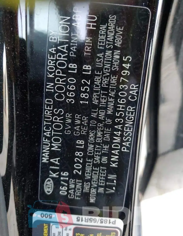 KNADM4A35H6037945 Photo# 13