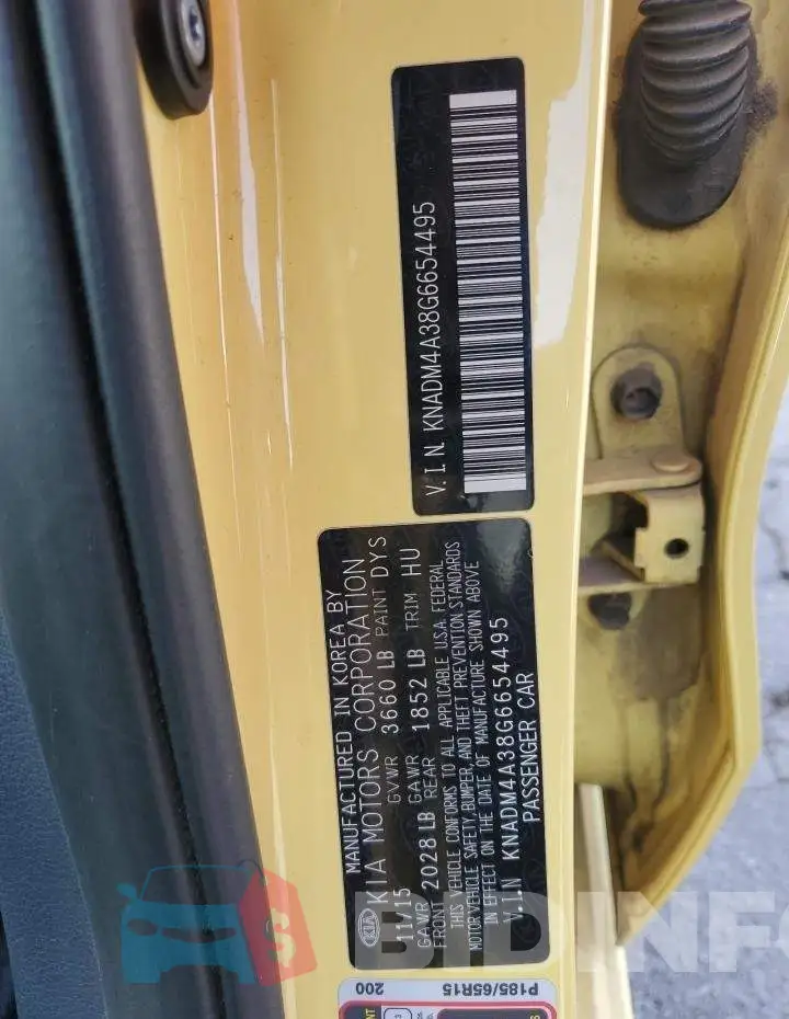 KNADM4A38G6654495 Photo# 12