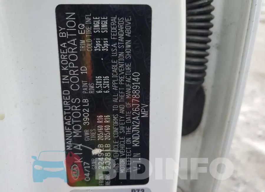 KNDJN2A26J7889140 Photo# 14