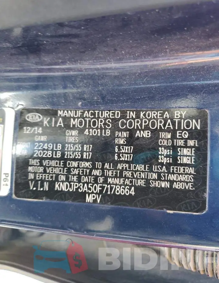 KNDJP3A50F7178664 Photo# 12