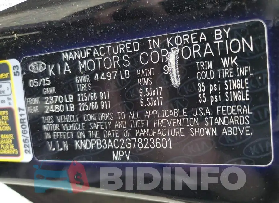 KNDPB3AC2G7823601 Photo# 13