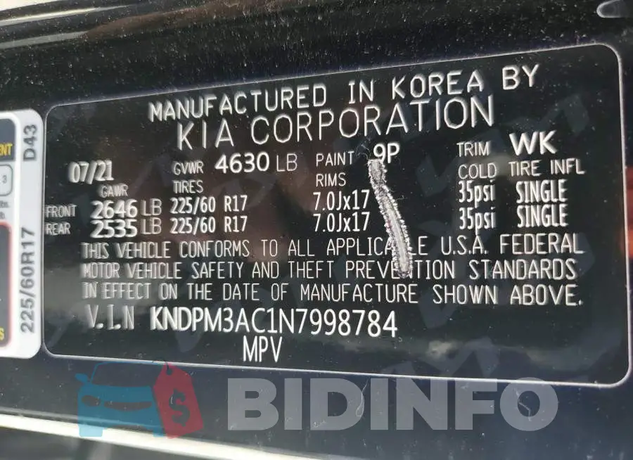 KNDPM3AC1N7998784 Photo# 12