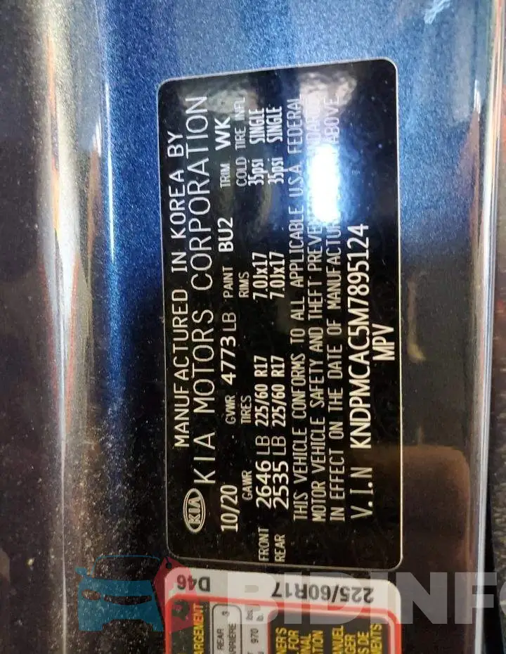 KNDPMCAC5M7895124 Photo# 12