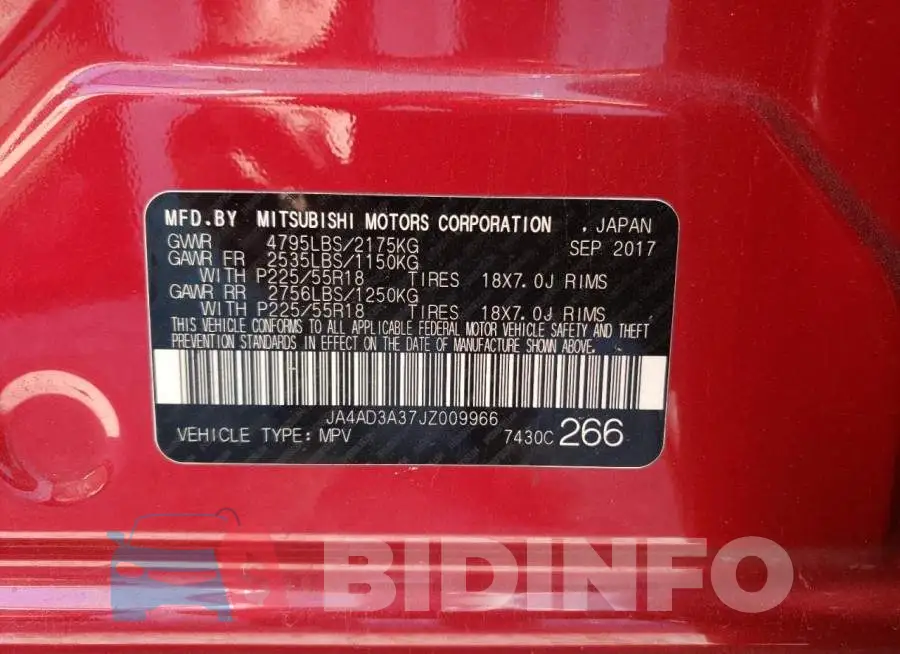 JA4AD3A37JZ009966 Photo# 13