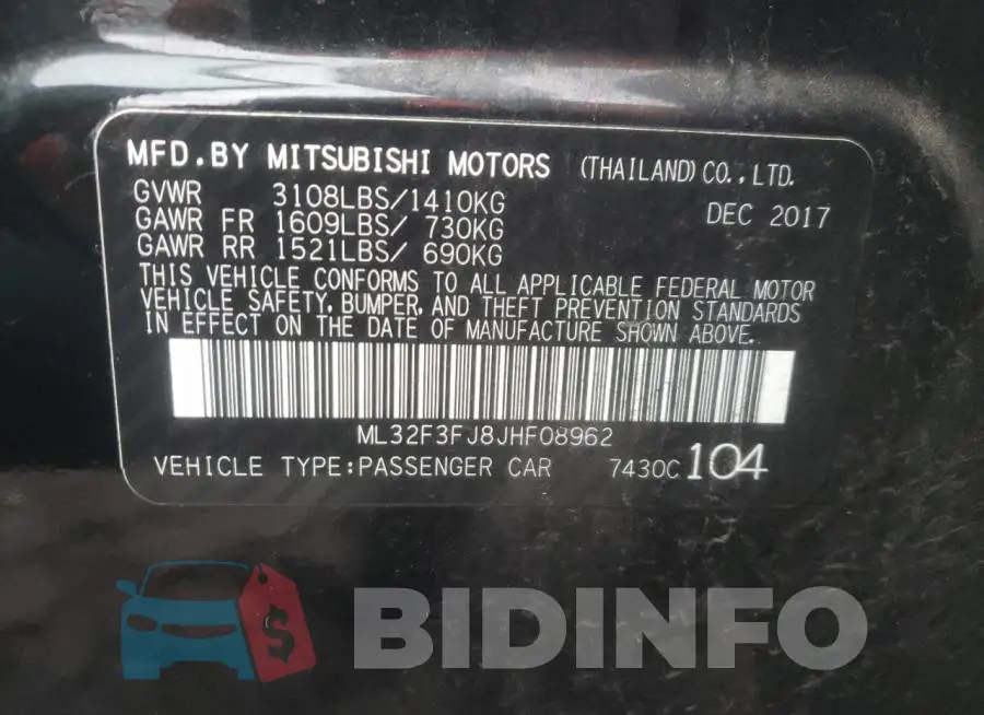 ML32F3FJ8JHF08962 Photo# 12