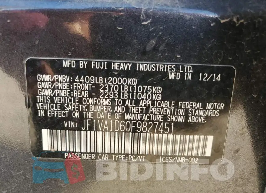 JF1VA1D60F9827451 Photo# 12