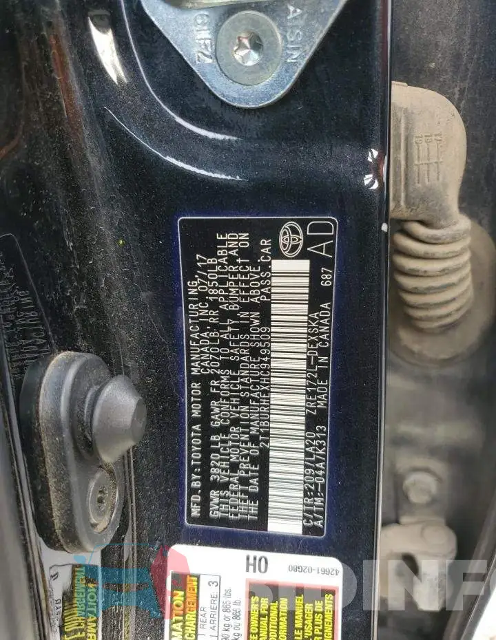 2T1BURHEXHC949509 Photo# 12