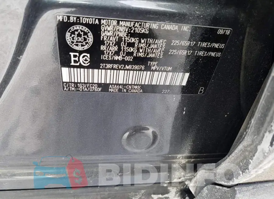 2T3RFREV2JW839076 Photo# 13