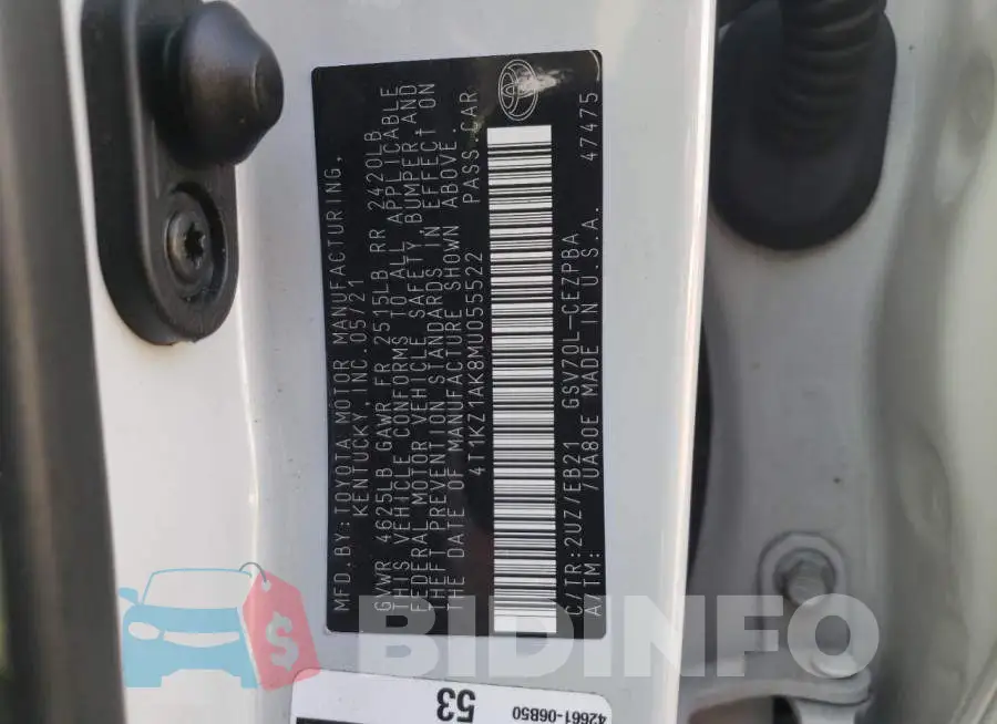 4T1KZ1AK8MU055522 Photo# 13