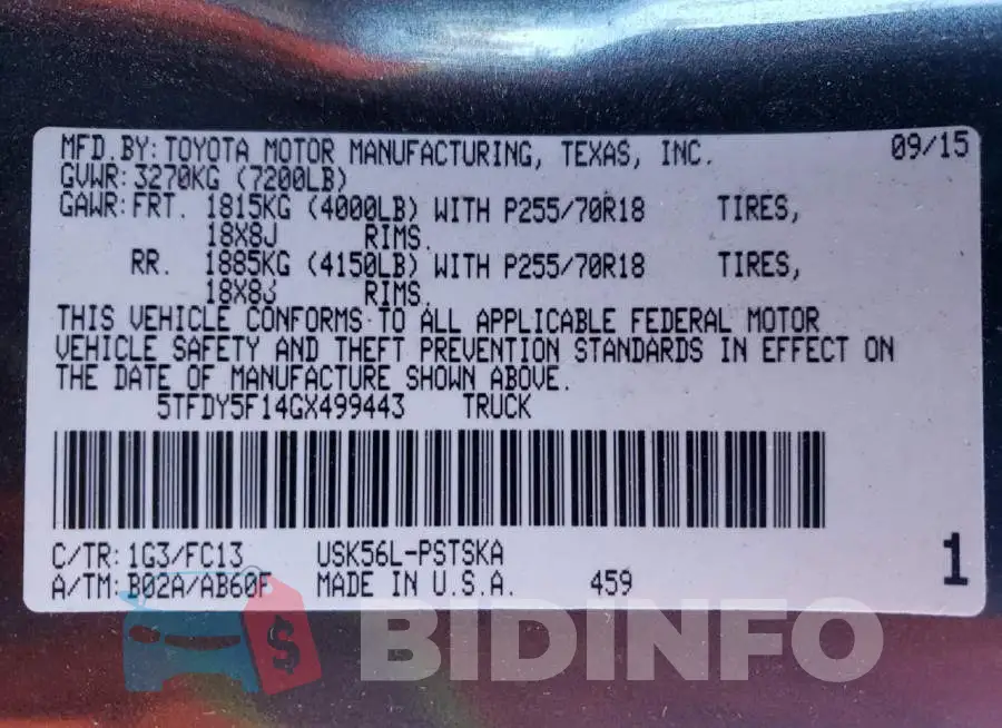 5TFDY5F14GX499443 Photo# 13
