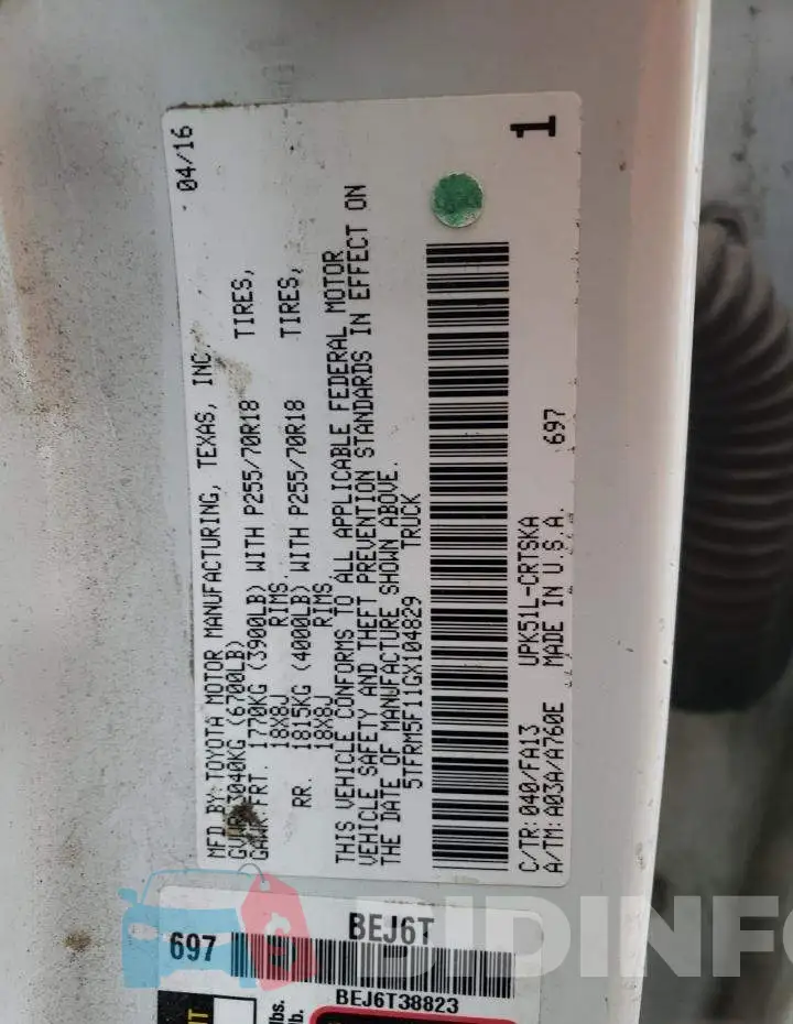 5TFRM5F11GX104829 Photo# 12