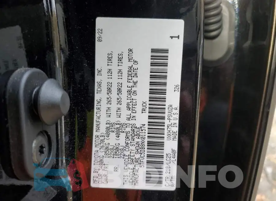 5TFVC5DB8NX011574 Photo# 12