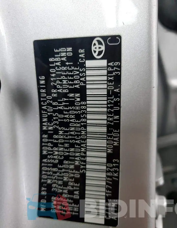 5YFEPMAE0MP185388 Photo# 12
