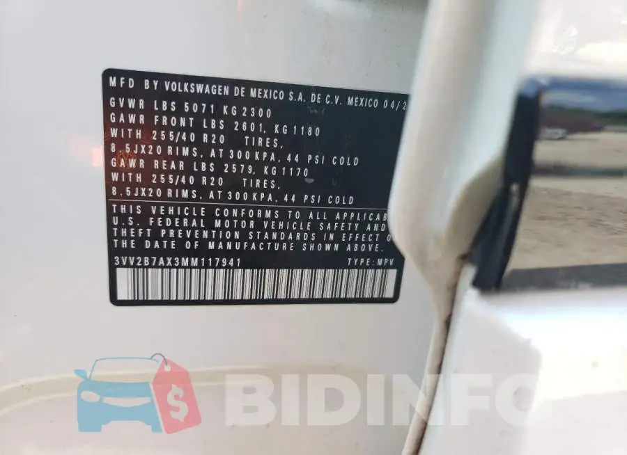 3VV2B7AX3MM117941 Photo# 12
