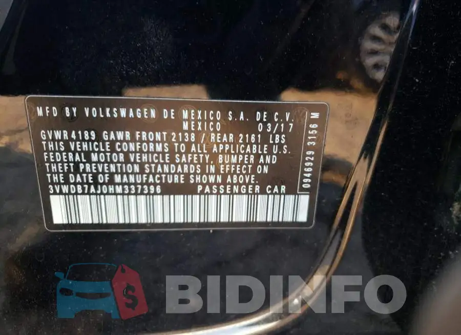 3VWDB7AJ0HM337396 Photo# 13