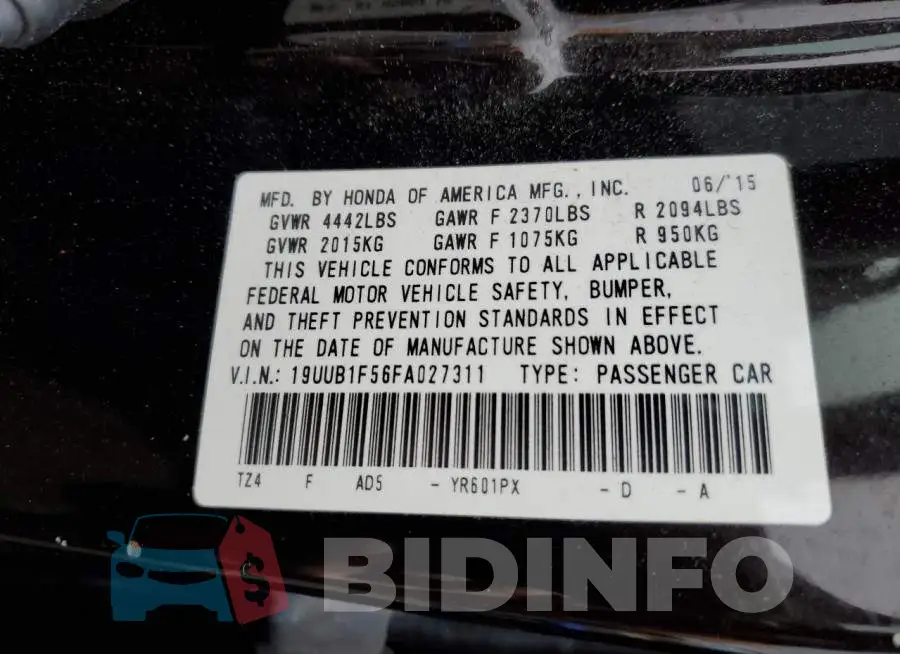 19UUB1F56FA027311 Photo# 13