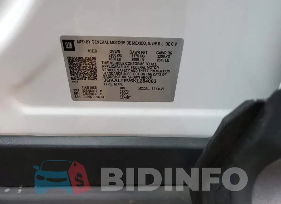 3GKALTEV6KL284083 Photo# 12