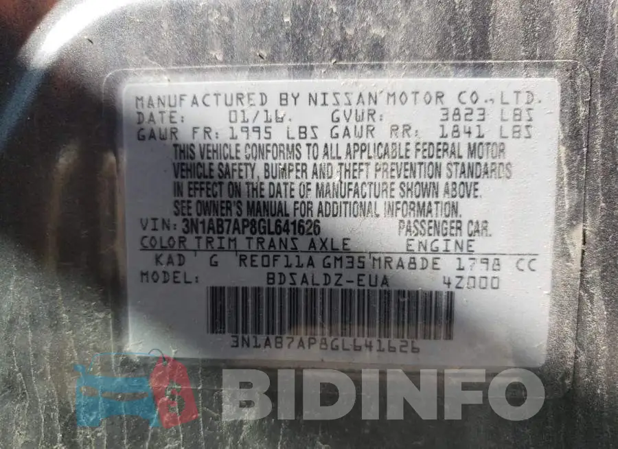 3N1AB7AP8GL641626 Photo# 13