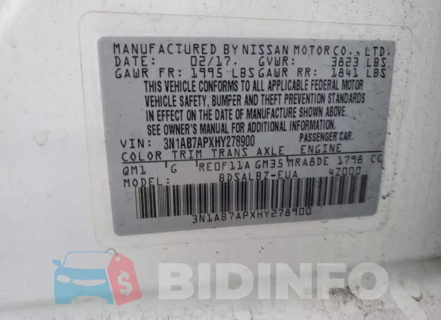3N1AB7APXHY278900 Photo# 12