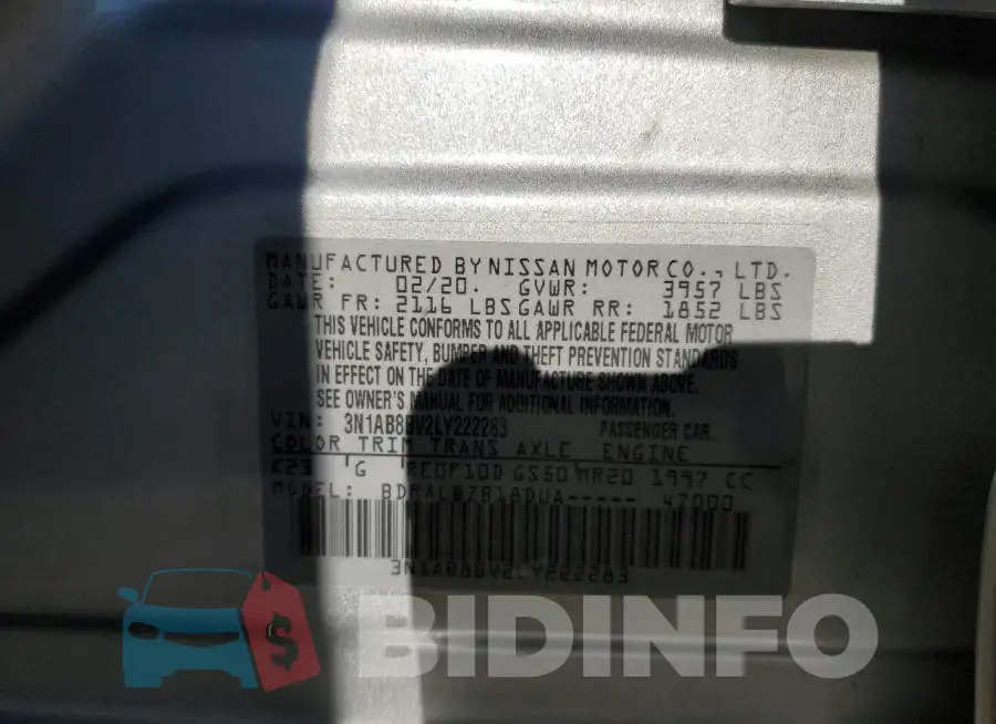 3N1AB8BV2LY222283 Photo# 12