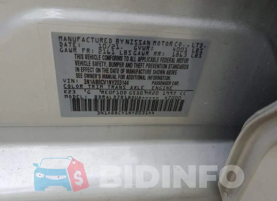 3N1AB8CV1NY203144 Photo# 12