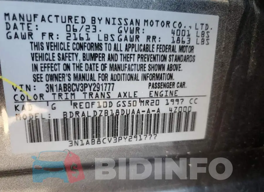 3N1AB8CV3PY291777 Photo# 12