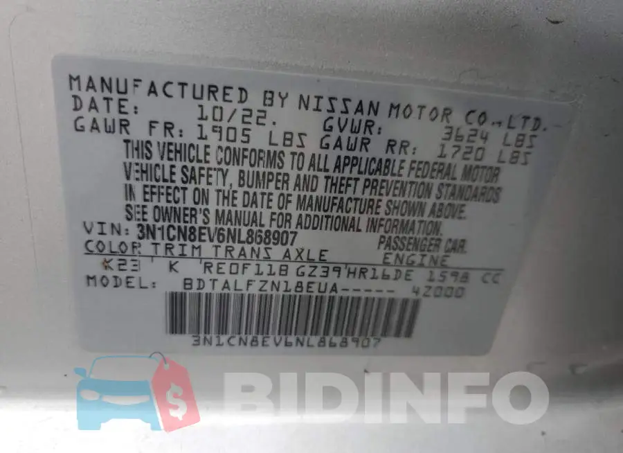3N1CN8EV6NL868907 Photo# 12