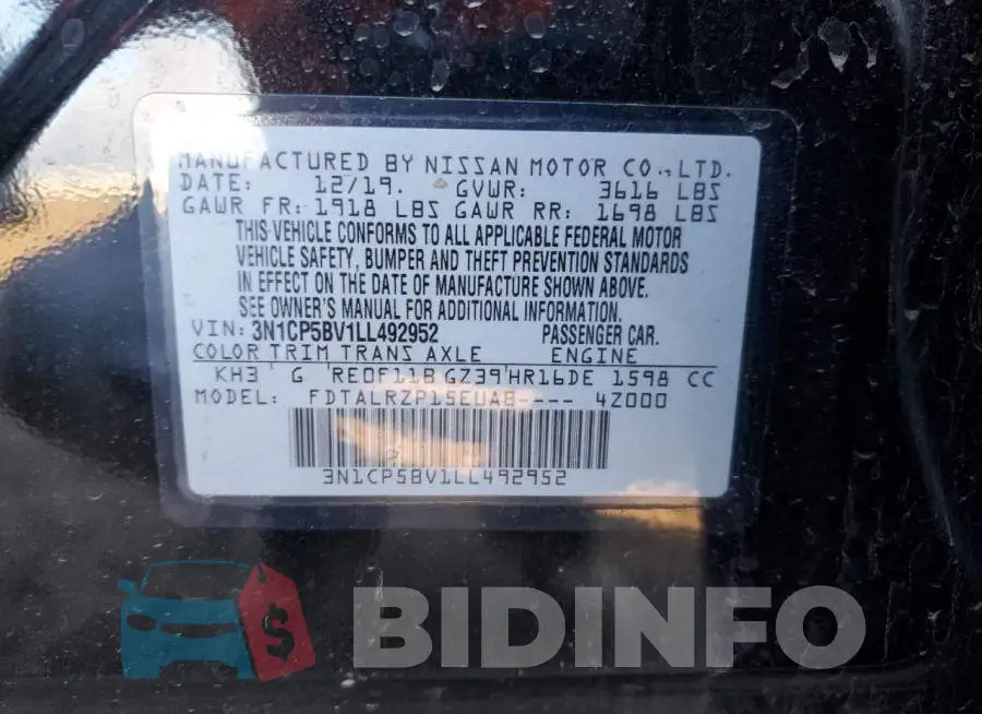 3N1CP5BV1LL492952 Photo# 12