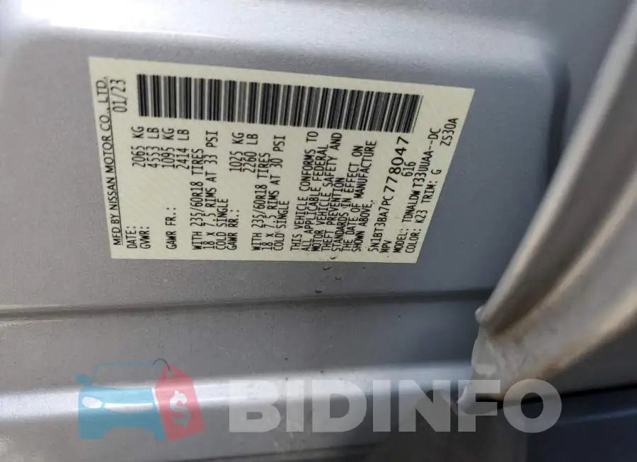 5N1BT3BA7PC778047 Photo# 13