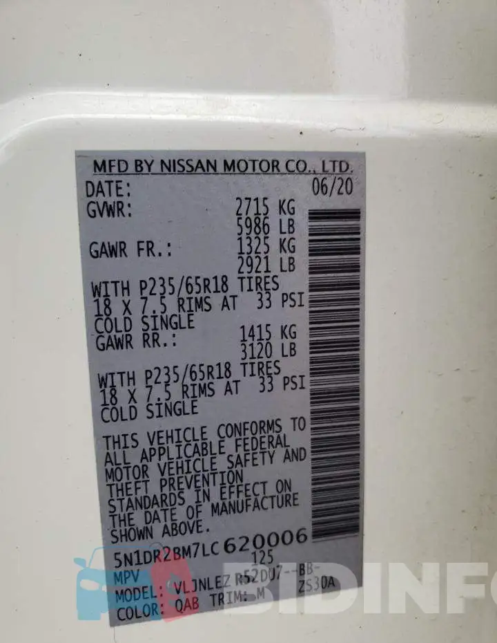 5N1DR2BM7LC620006 Photo# 13