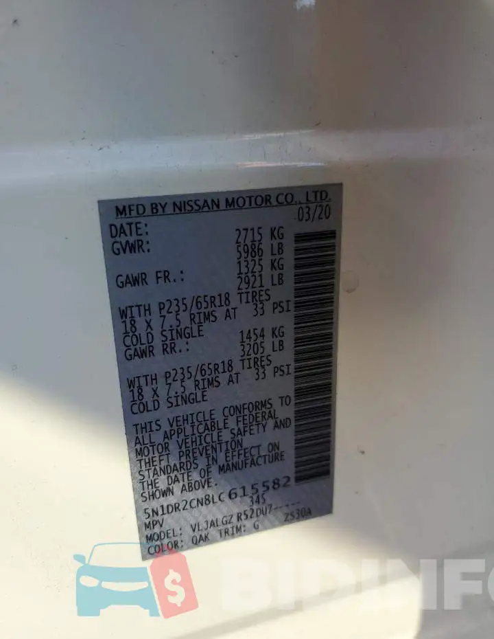 5N1DR2CN8LC615582 Photo# 14