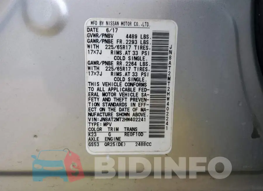JN8AT2MT2HW402241 Photo# 14