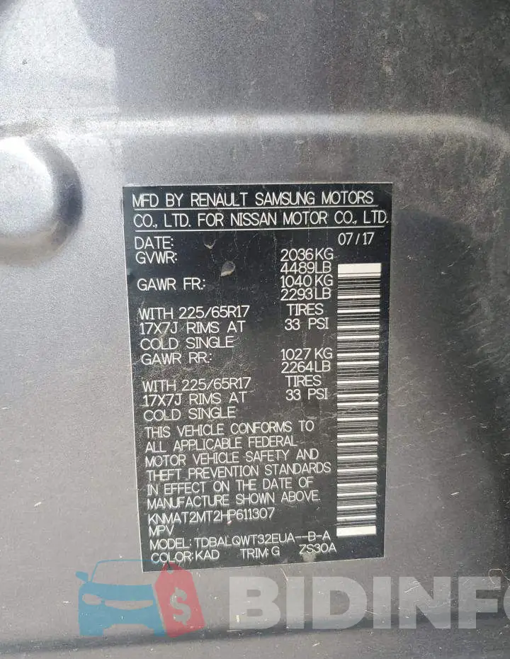 KNMAT2MT2HP611307 Photo# 14