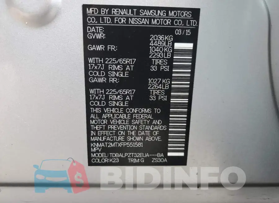 KNMAT2MTXFP551581 Photo# 12